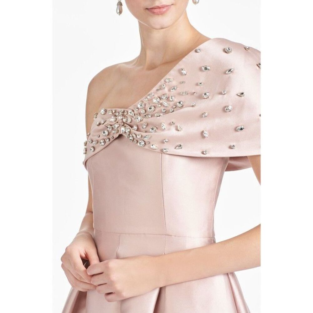 Sachin &‎ Babi NEW Delilah Crystal Embellished Gown in Silver Peony $1,095 Sz 12 - Picture 4 of 13